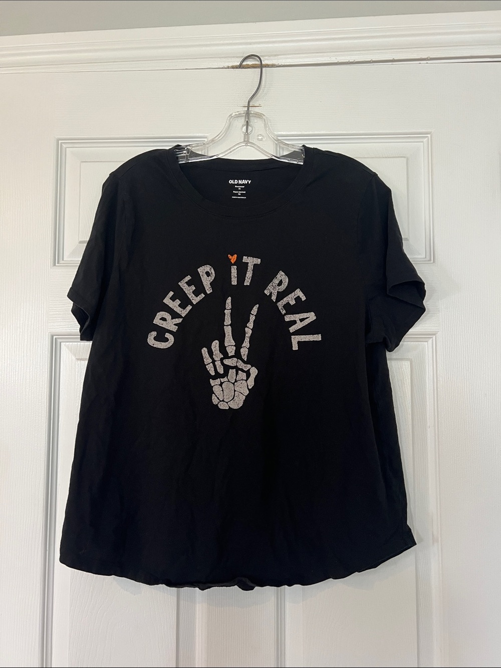 Old Navy Black 'Creep It Real' Graphic Short-Sleeve Tee